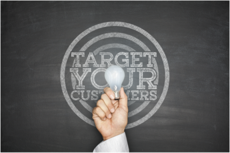 Marketing Strategy Target Your Customers Bullseye on Blackboard